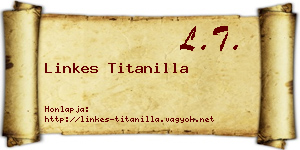 Linkes Titanilla névjegykártya